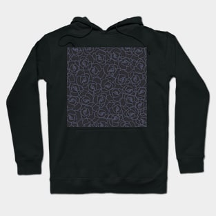 Bunch of roses in flowing linework - charcoal monochromatic palette Hoodie